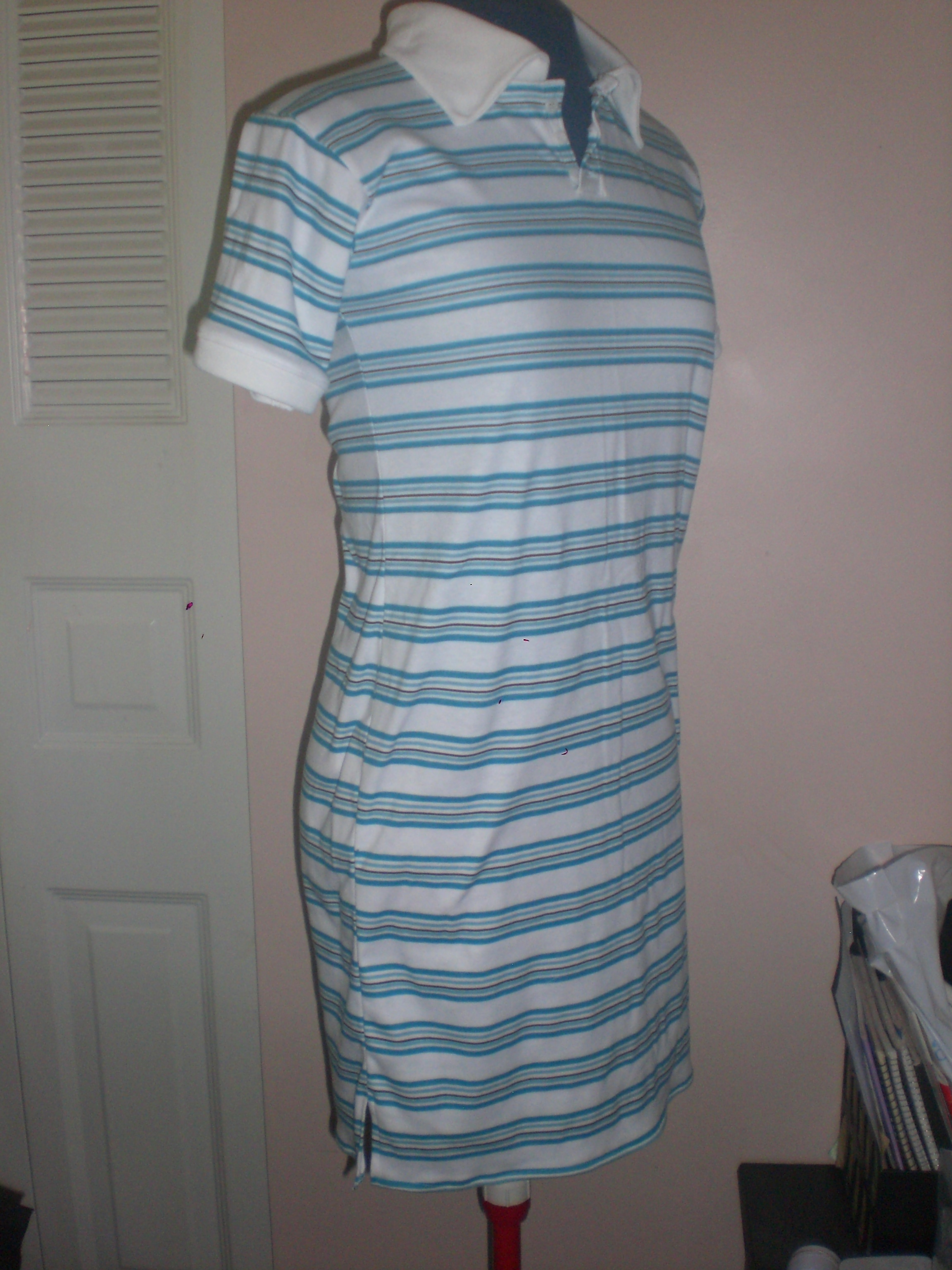 lacoste striped polo dress